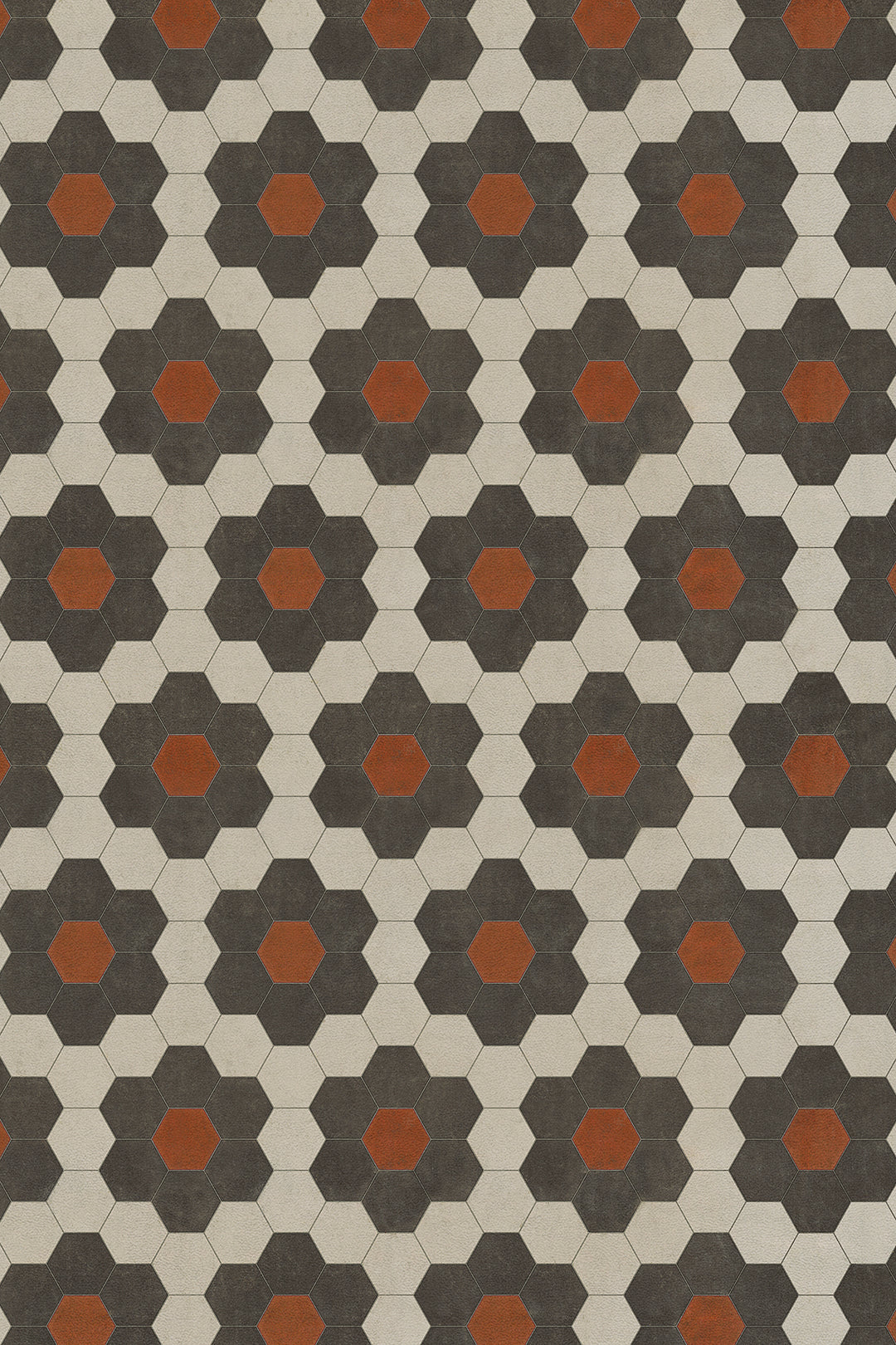 Vintage Vinyl Floorcloth Mats (Pattern 02 Organic Synthesis) (Lightly Distressed)