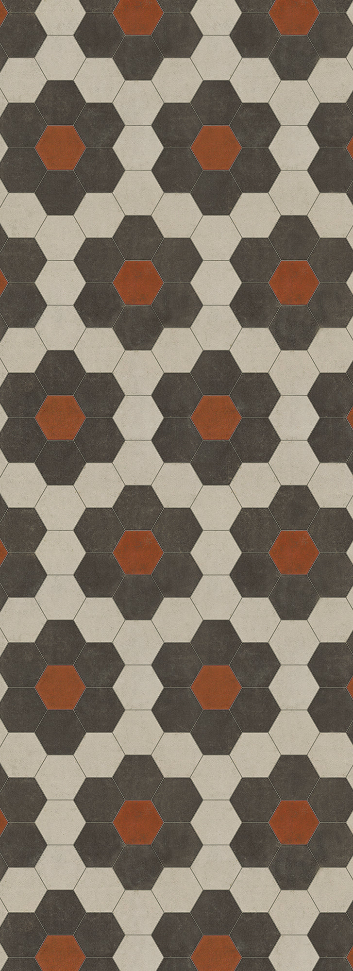 Vintage Vinyl Floorcloth Mats (Pattern 02 Organic Synthesis) (Lightly Distressed)