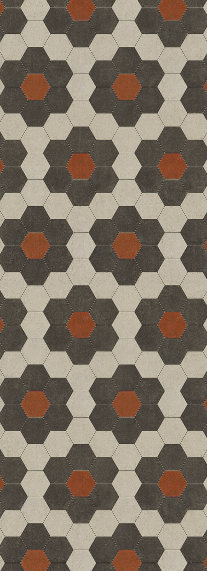 Vintage Vinyl Floorcloth Mats (Pattern 02 Organic Synthesis) (Lightly Distressed)