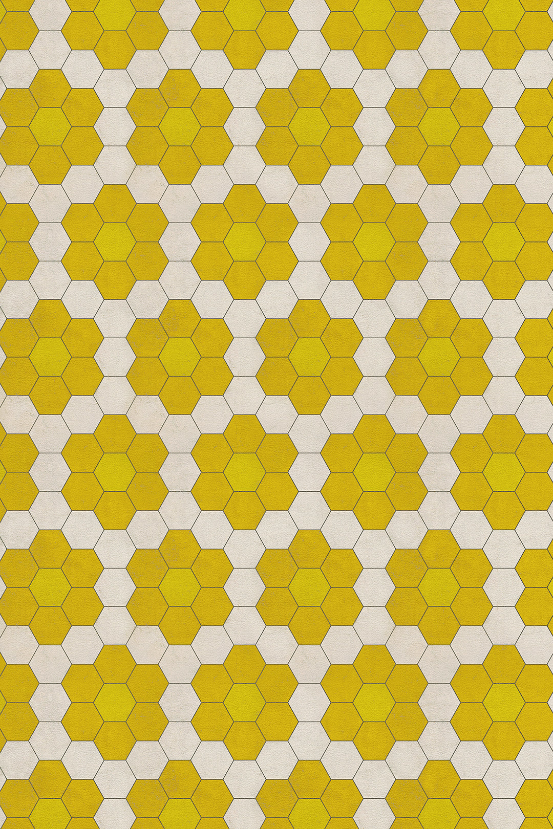 Vintage Vinyl Floorcloth Mats (Pattern 02 The Bee's Knees) (Lightly Distressed)