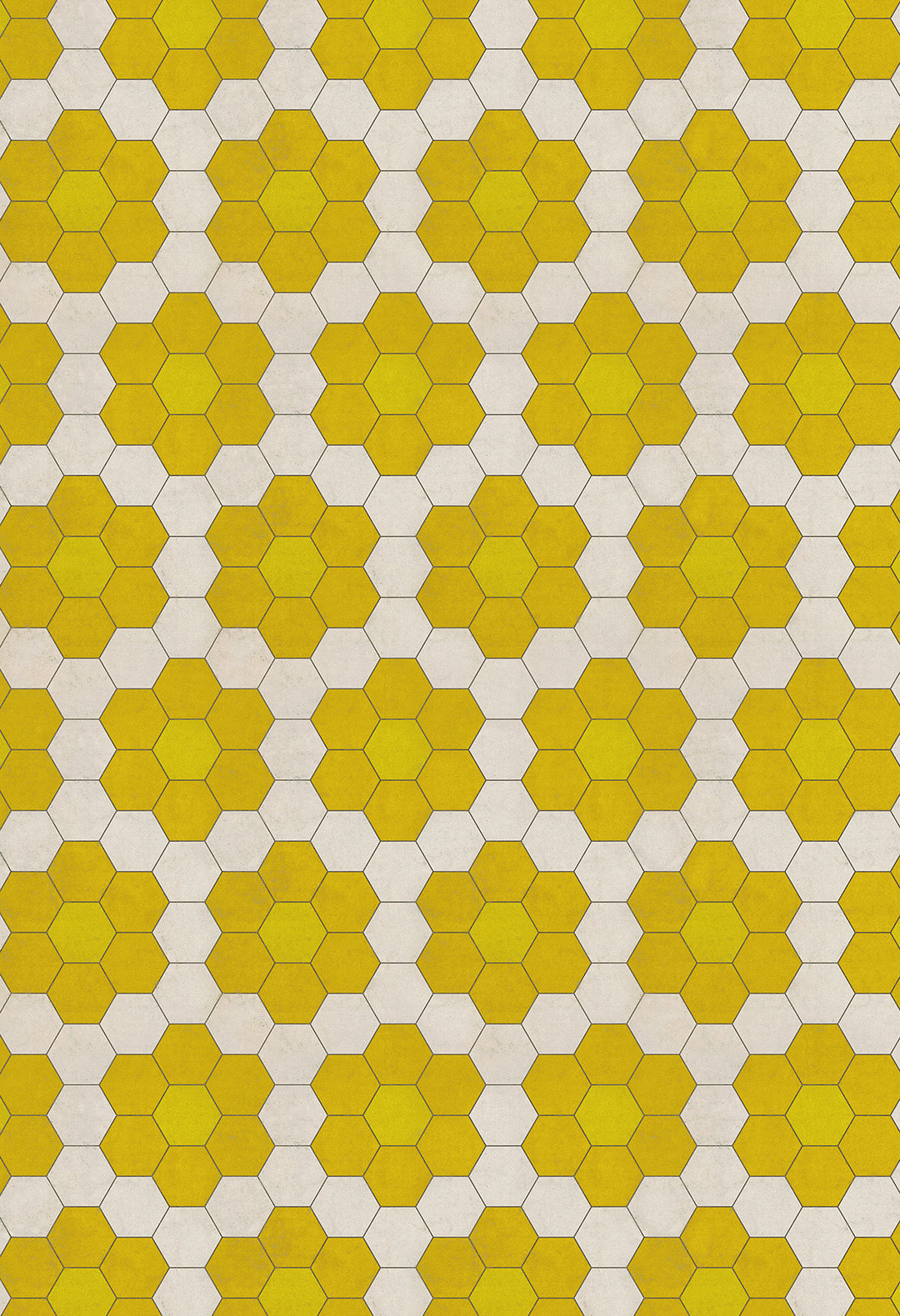 Vintage Vinyl Floorcloth Mats (Pattern 02 The Bee's Knees) (Lightly Distressed)