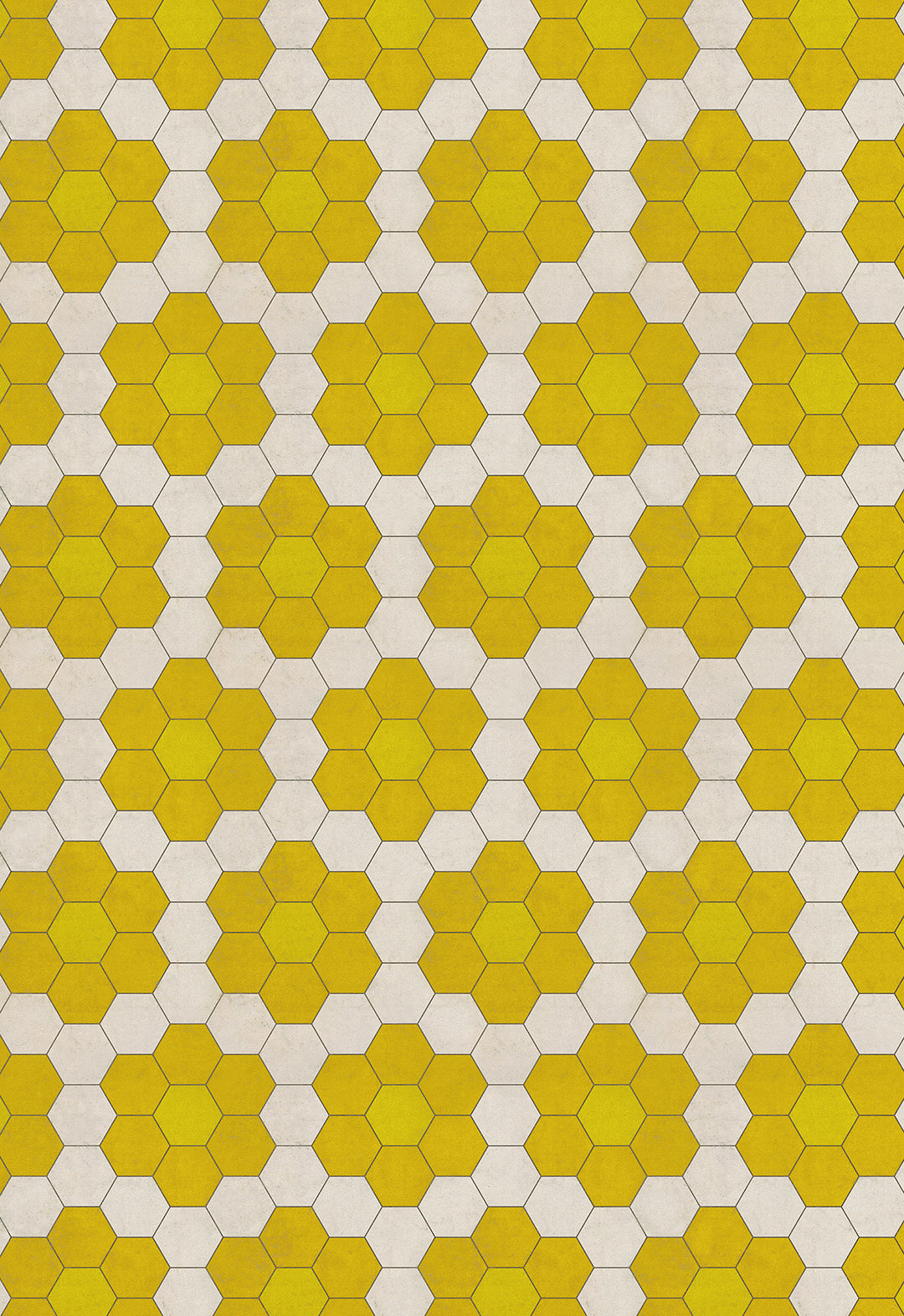 Vintage Vinyl Floorcloth Mats (Pattern 02 The Bee's Knees) (Lightly Distressed)