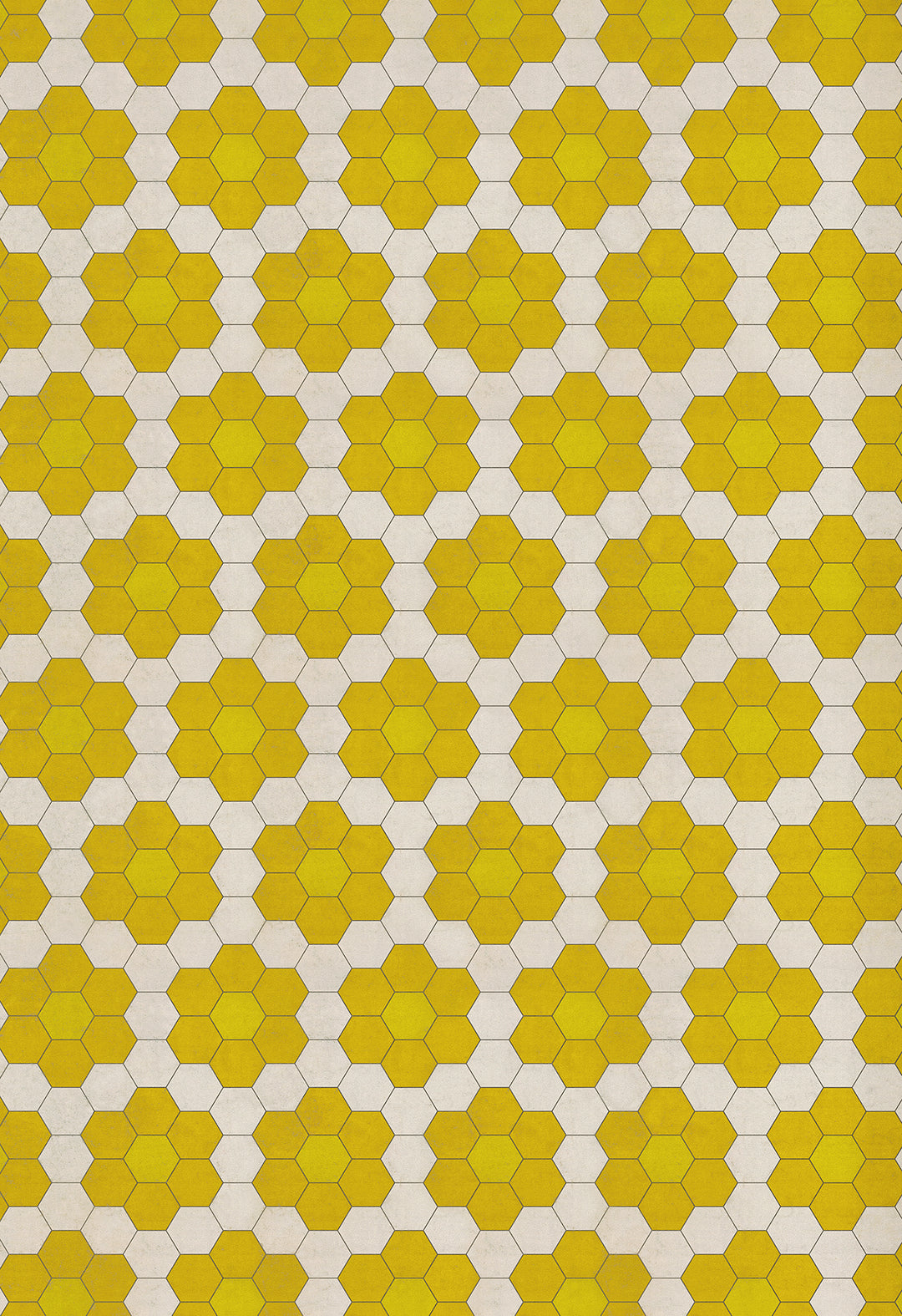 Vintage Vinyl Floorcloth Mats (Pattern 02 The Bee's Knees) (Lightly Distressed)