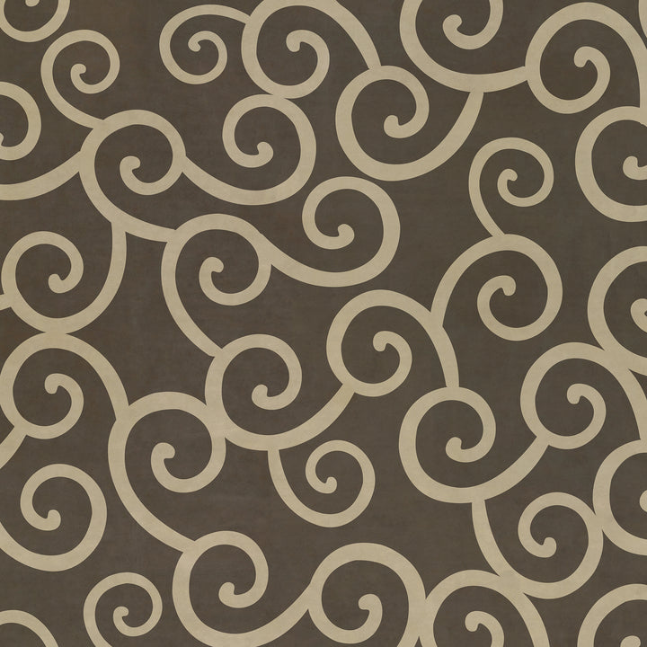 Vintage Vinyl Floorcloth Rug (Pattern 04 It was a Dark and Stormy Night) (Lightly Distressed)