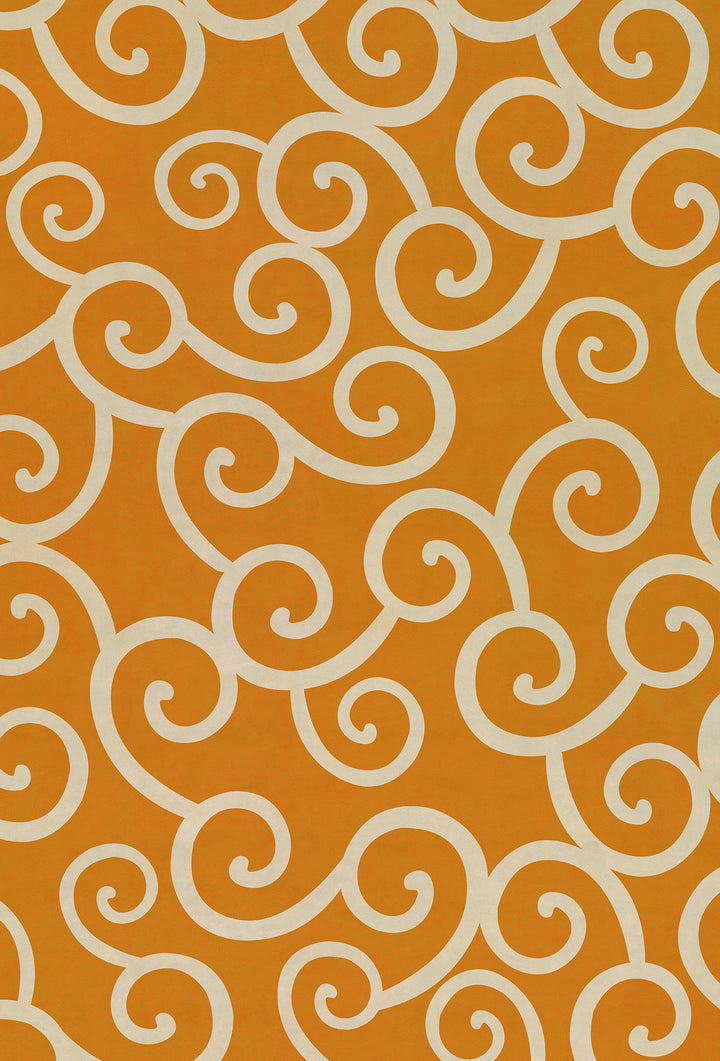 Vintage Vinyl Floorcloth Rug (Pattern 04 Salt Water Taffy) (Lightly Distressed)