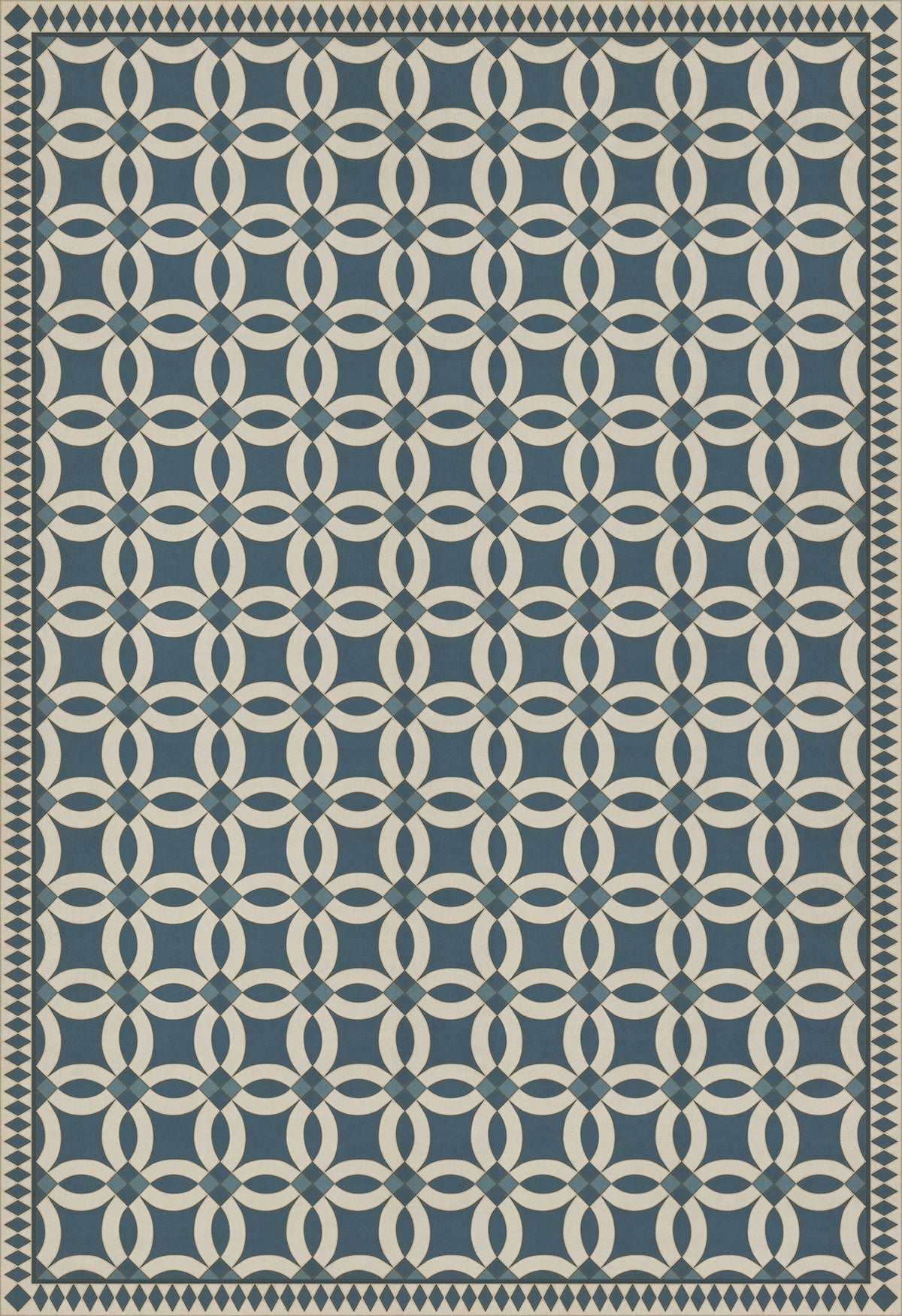 Vintage Vinyl Floorcloth Rug (American Folk Art Museum - Wedding Ring ...