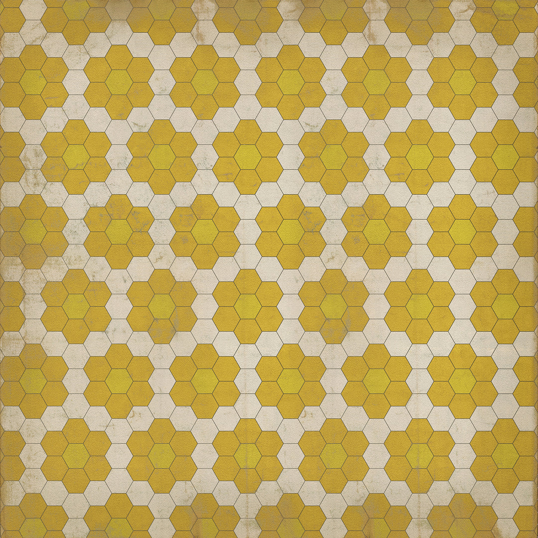 Vintage Vinyl Floorcloth Mats (Pattern 02 The Bee's Knees)