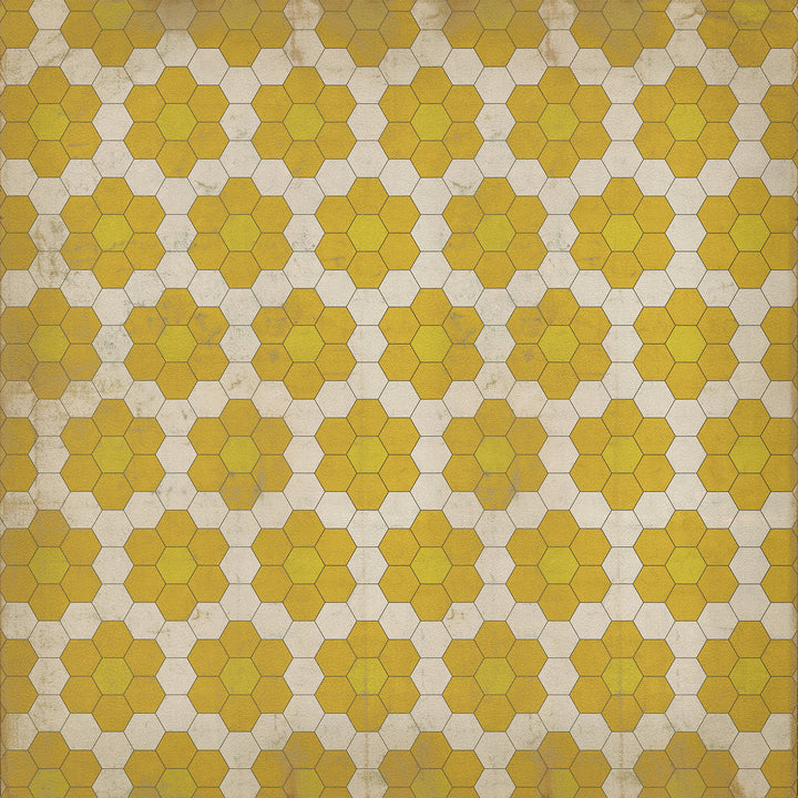 Vintage Vinyl Floorcloth Mats (Pattern 02 The Bee's Knees)