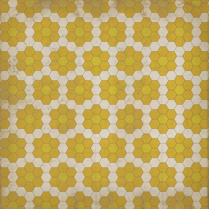 Vintage Vinyl Floorcloth Mats (Pattern 02 The Bee's Knees)