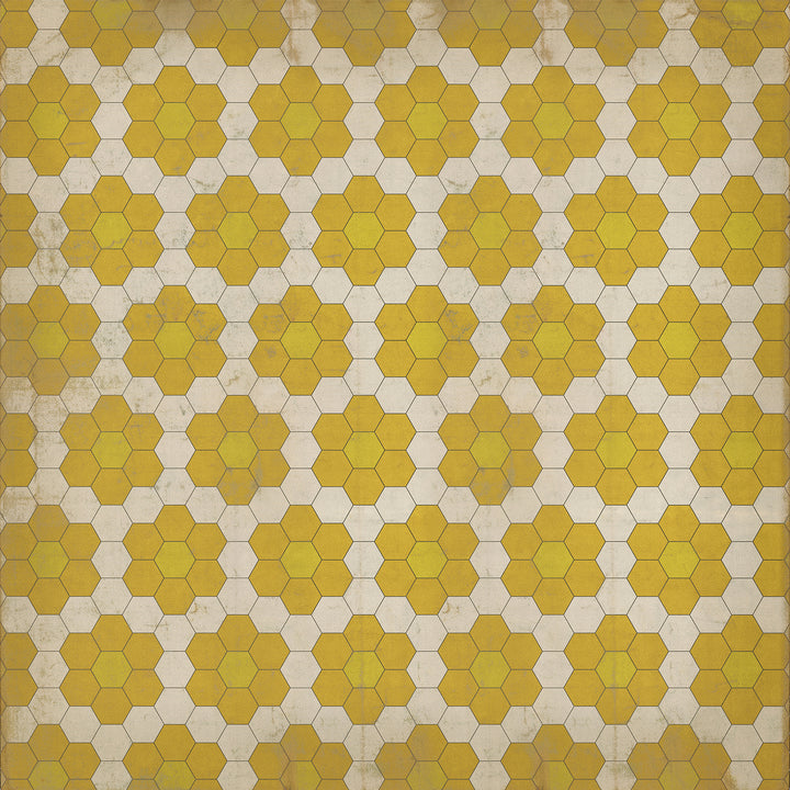 Vintage Vinyl Floorcloth Mats (Pattern 02 The Bee's Knees)