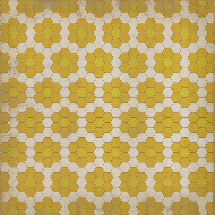 Vintage Vinyl Floorcloth Mats (Pattern 02 The Bee's Knees)