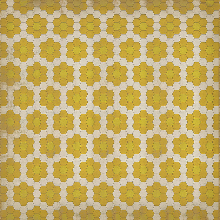 Vintage Vinyl Floorcloth Mats (Pattern 02 The Bee's Knees)