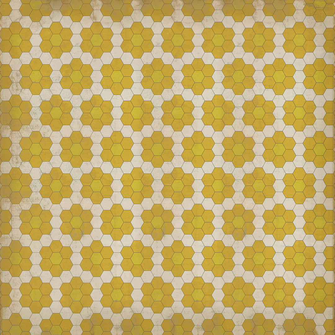 Vintage Vinyl Floorcloth Mats (Pattern 02 The Bee's Knees)