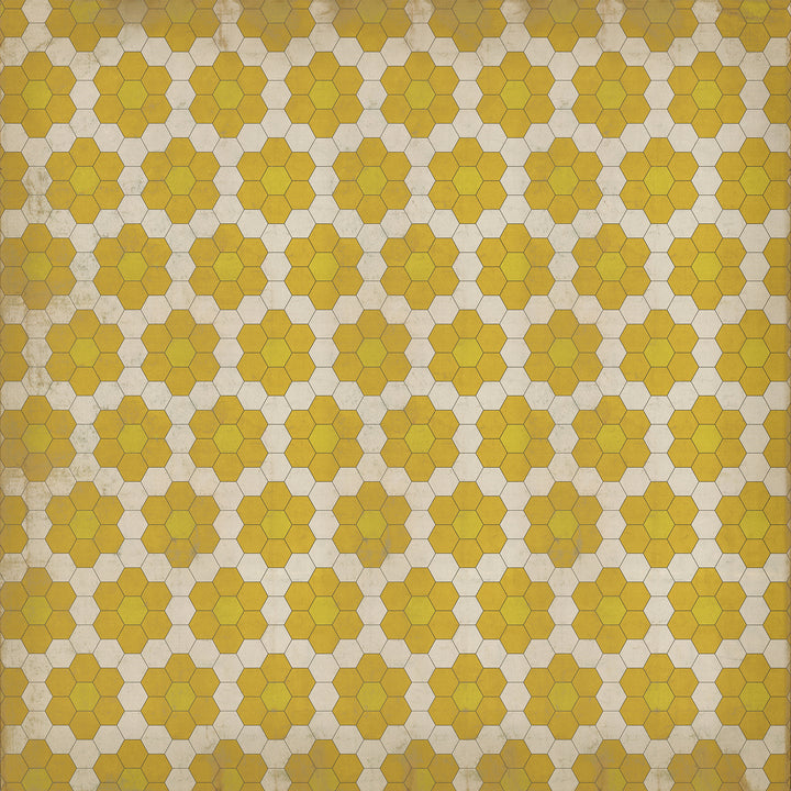 Vintage Vinyl Floorcloth Mats (Pattern 02 The Bee's Knees)