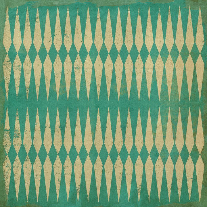 Vintage Vinyl Floorcloth Rug (Pattern 08 Crystalline)