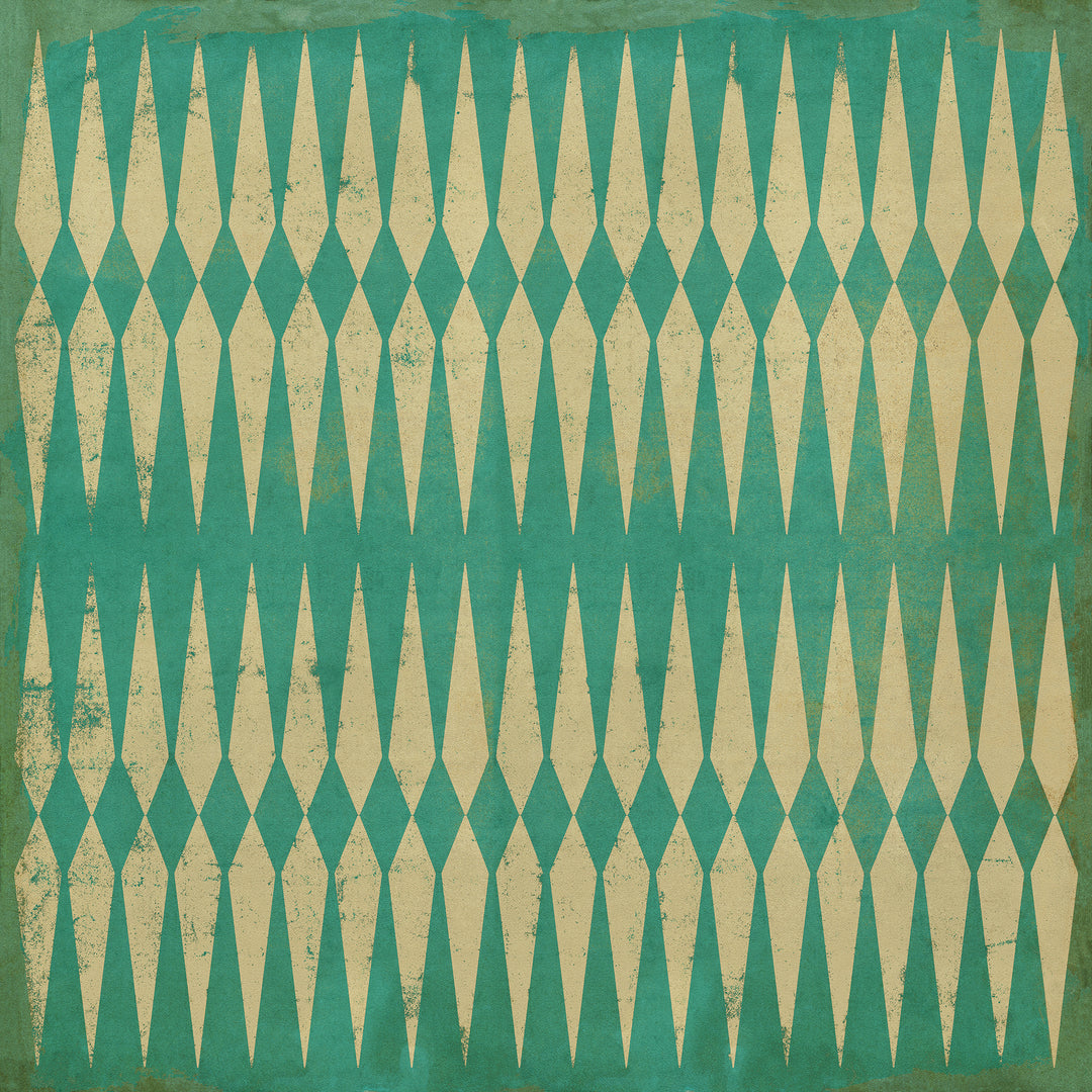 Vintage Vinyl Floorcloth Rug (Pattern 08 Crystalline)