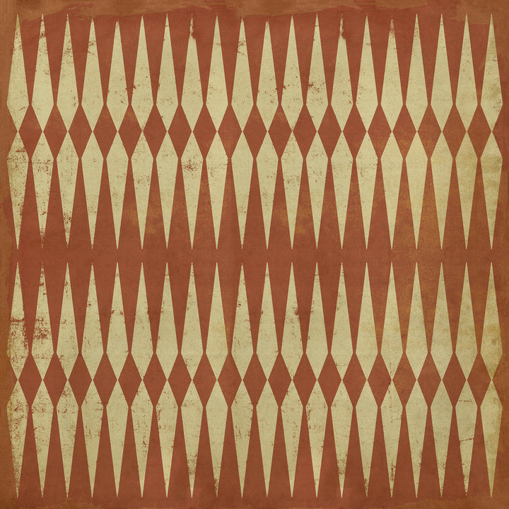 Vintage Vinyl Floorcloth Rug (Pattern 08 Dante's Inferno)