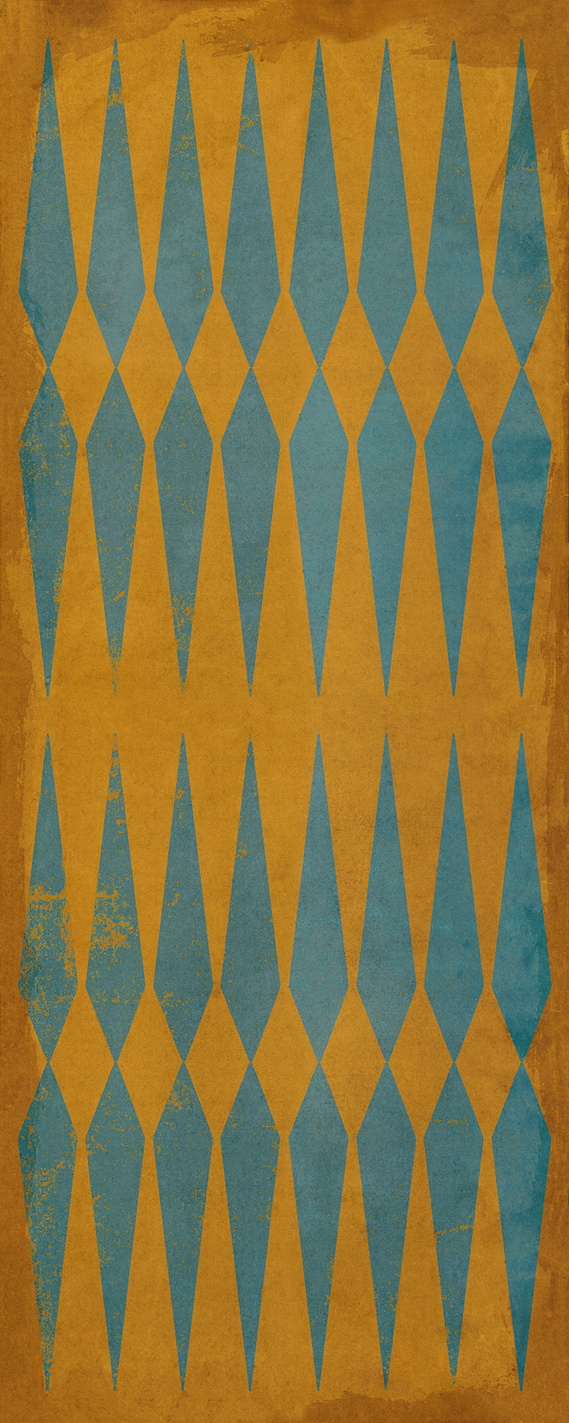 Vintage Vinyl Floorcloth Rug (Pattern 08 Labyrinth)