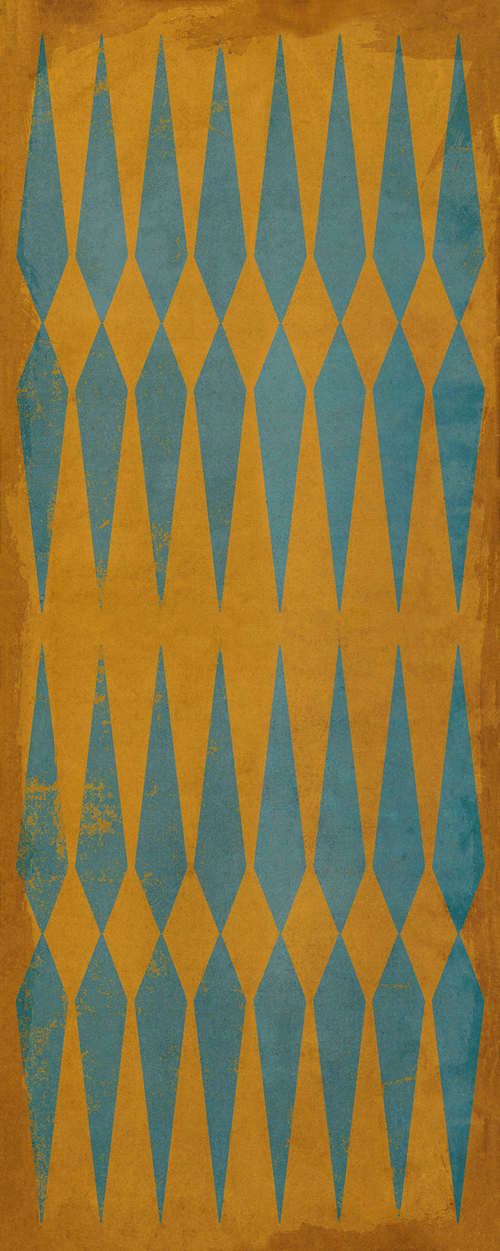 Vintage Vinyl Floorcloth Rug (Pattern 08 Labyrinth)