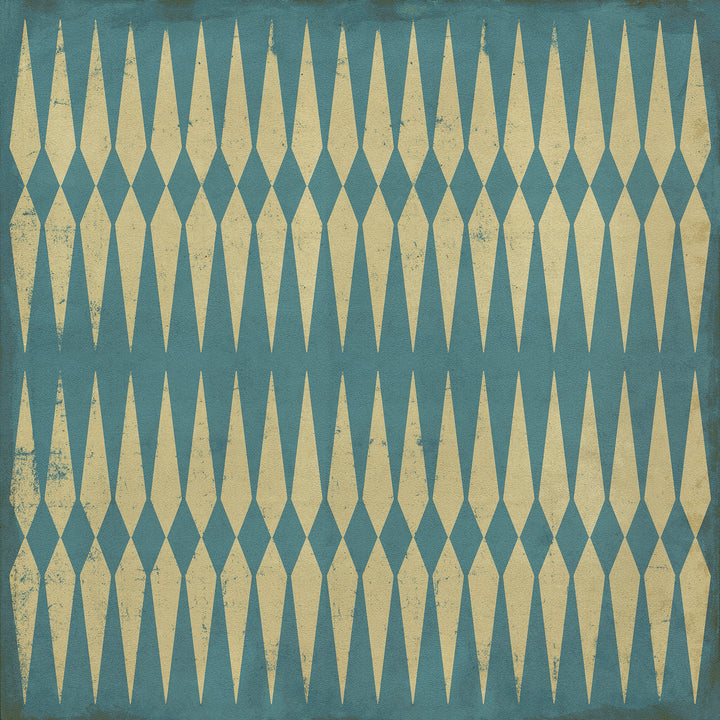 Vintage Vinyl Floorcloth Rug (Pattern 08 Lady of the Lake)