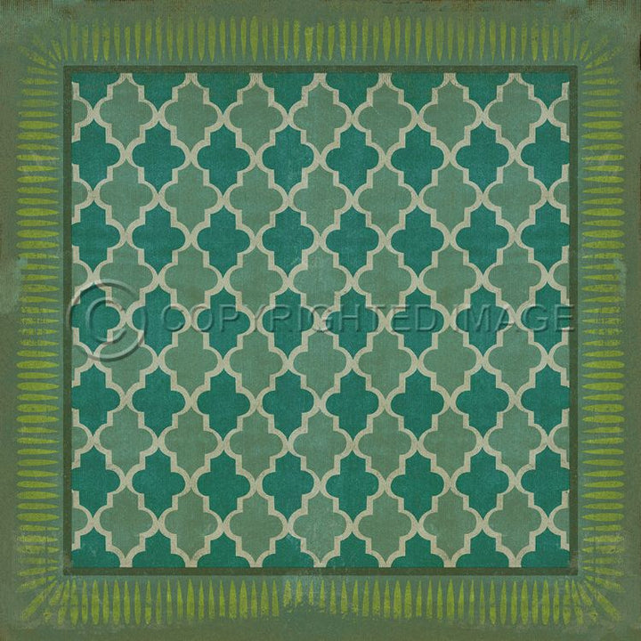 Vintage Vinyl Floorcloth Rug (Pattern 10 Aladdin)