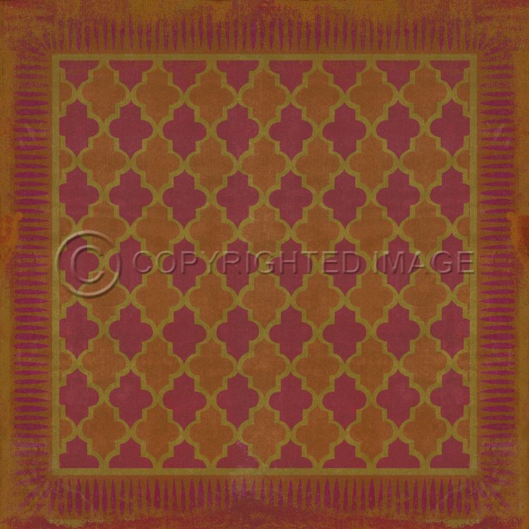 Vintage Vinyl Floorcloth Rug (Classic Pattern 10 Magic Carpet)
