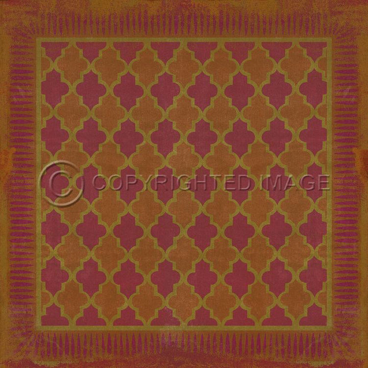 Vintage Vinyl Floorcloth Rug (Classic Pattern 10 Magic Carpet)