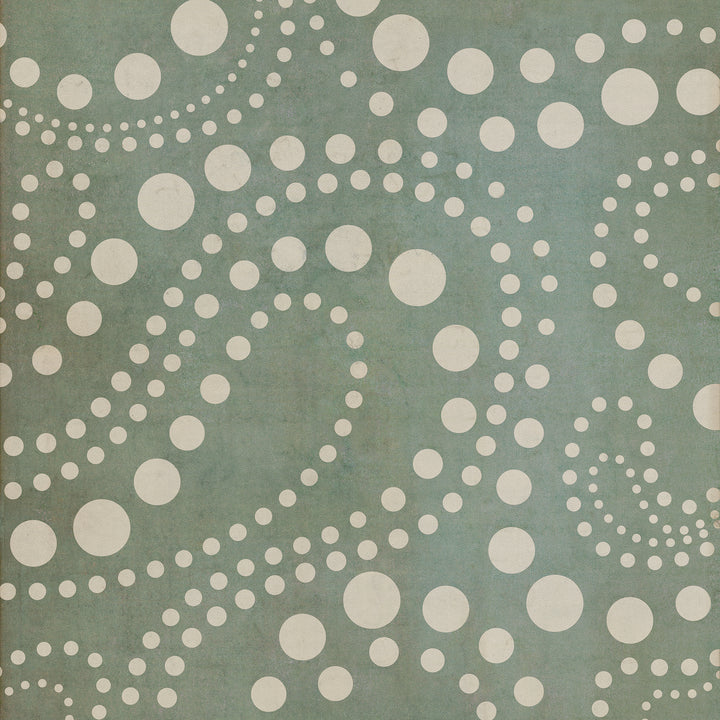 Vintage Vinyl Floorcloth Rug (Classic Pattern 12 Out of the Blue)