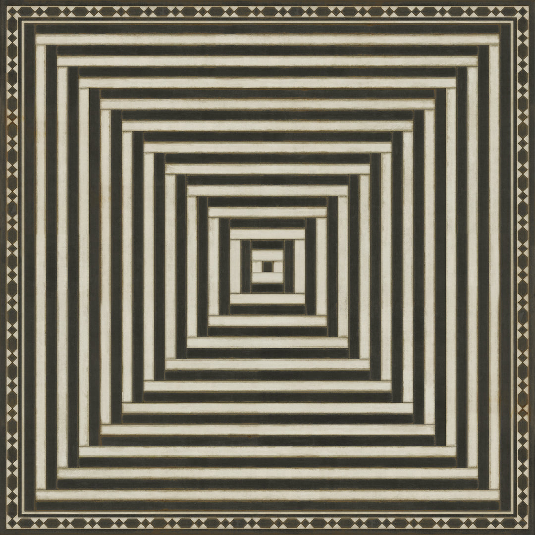 Vintage Vinyl Floorcloth Rug (Pattern 18 Mandate of Heaven)