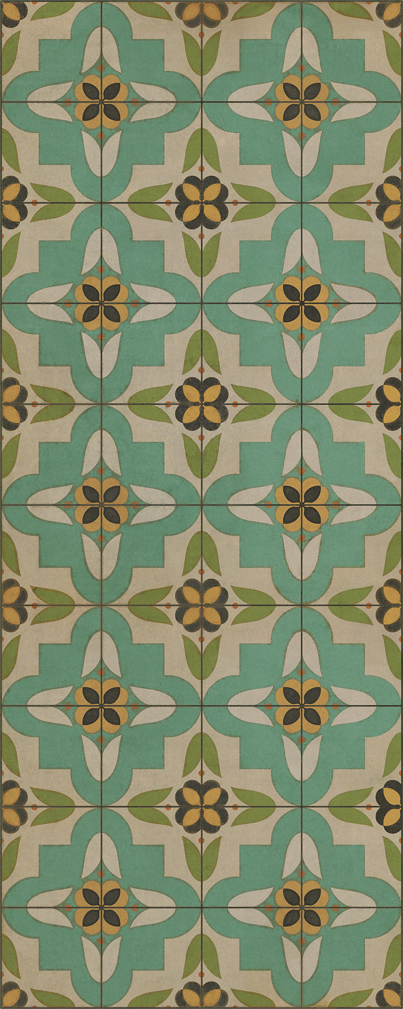 Vintage Vinyl Floorcloth Rug (Pattern 33 I Am Not A Bumblebee)