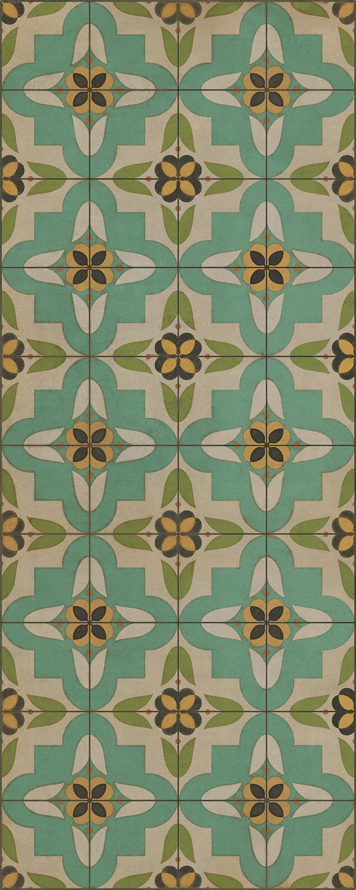 Vintage Vinyl Floorcloth Rug (Pattern 33 I Am Not A Bumblebee)