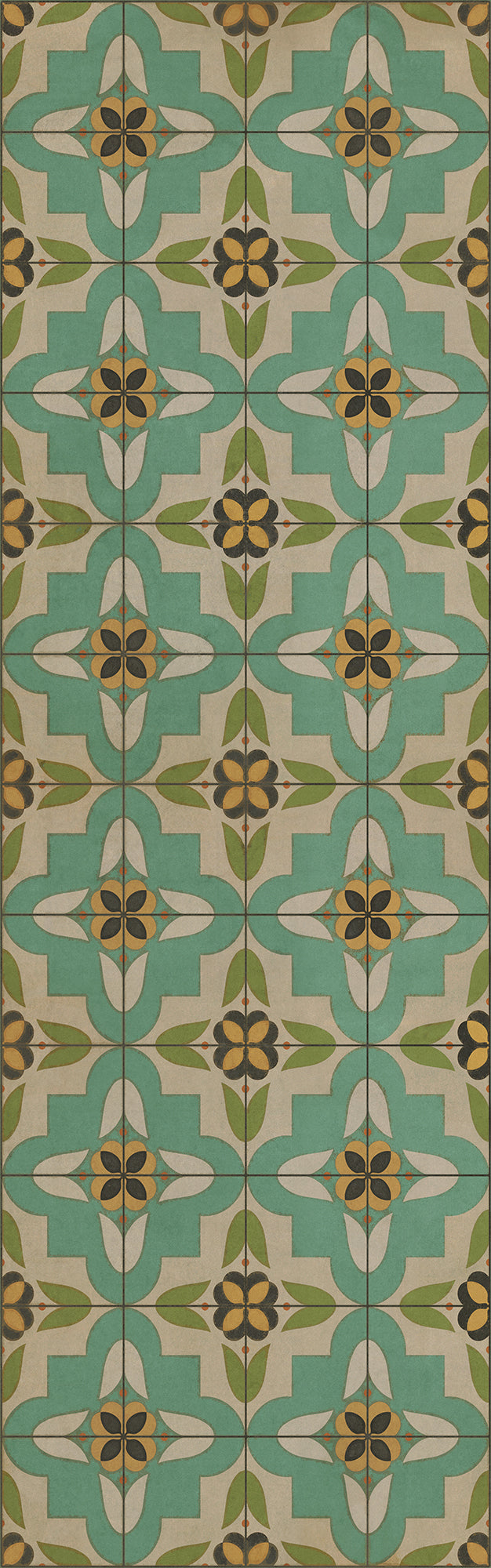 Vintage Vinyl Floorcloth Rug (Pattern 33 I Am Not A Bumblebee)