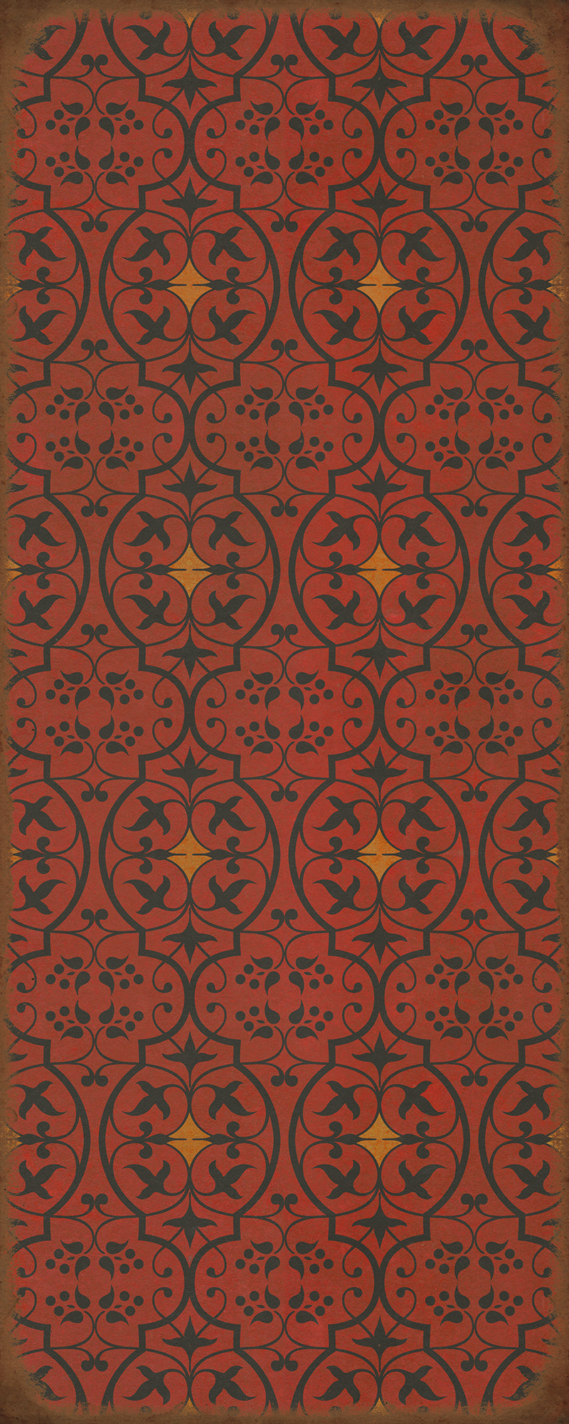 Vintage Vinyl Floorcloth Rug (Pattern 51 Hookah Lounge)