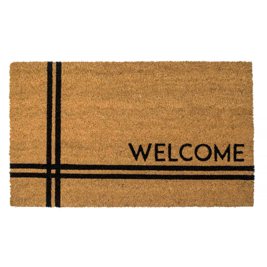 Entryways Crisscross Welcome Coir Doormat