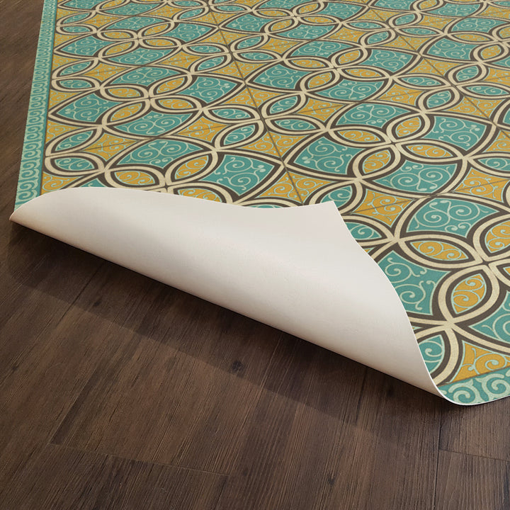 Vintage Vinyl Floorcloth Rug (Pattern 25 Augustus)