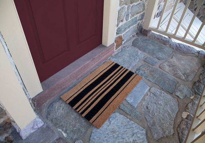 Entryways Bold Stripes Coir Doormat