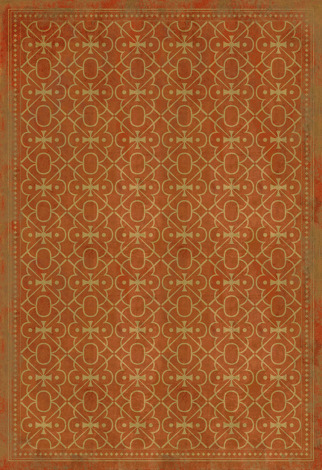 Vintage Vinyl Floorcloth Mats (Pattern 05 Miss Scarlet)