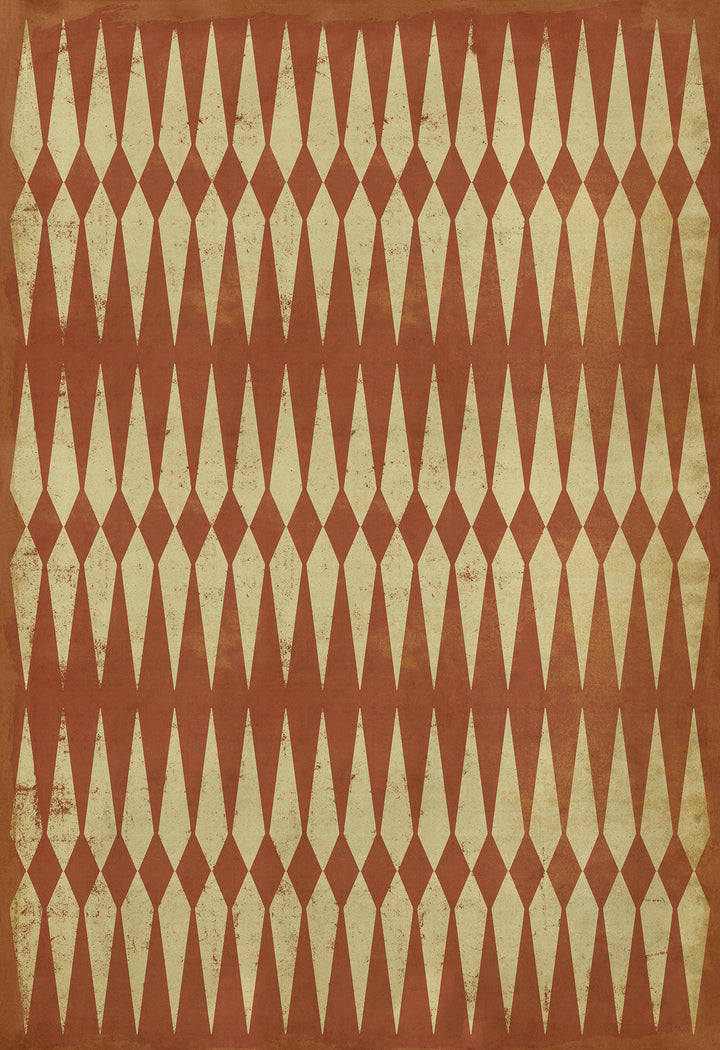 Vintage Vinyl Floorcloth Rug (Pattern 08 Dante's Inferno)