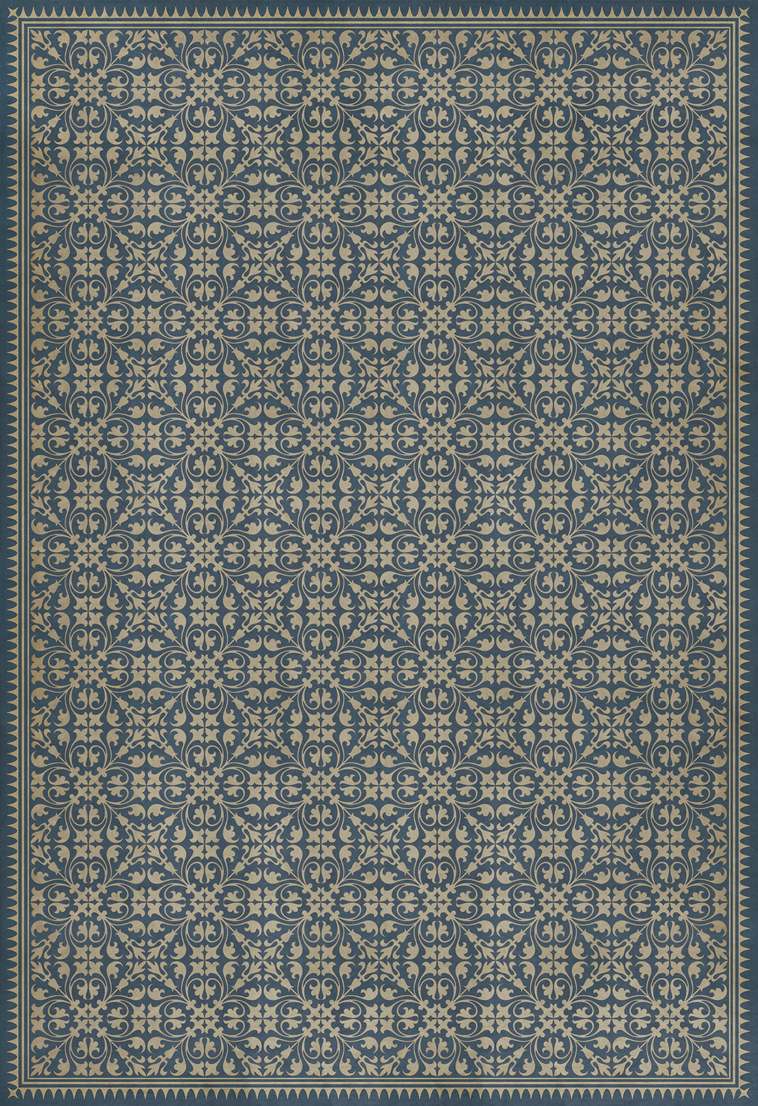 Vintage Vinyl Floorcloth Rug (Pattern 21 Bandersnatch)