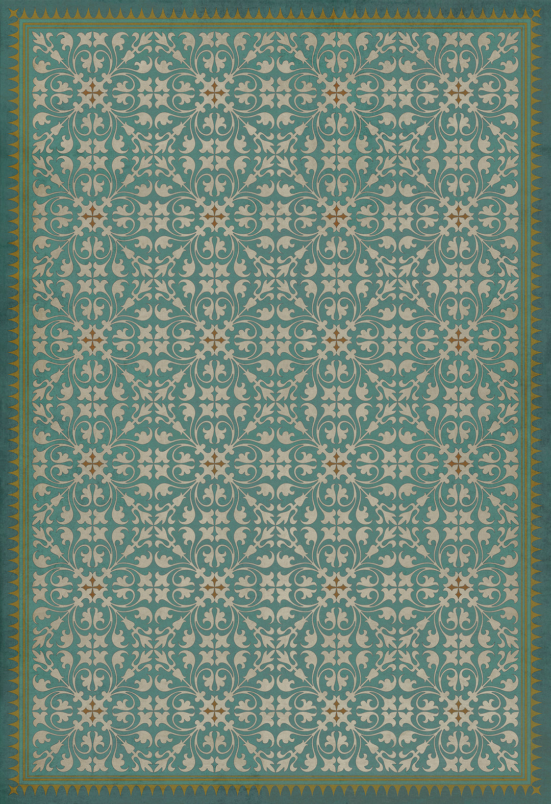 Vintage Vinyl Floorcloth Rug (Pattern 21 Contrarwise)