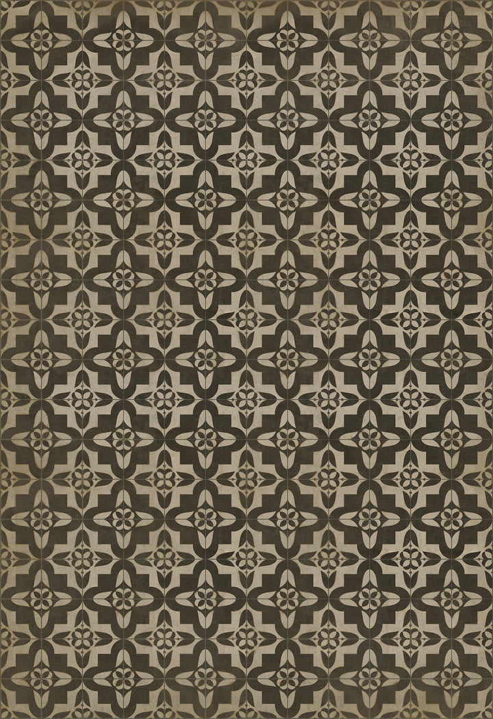Vintage Vinyl Floorcloth Rug (Pattern 33 Boggled)