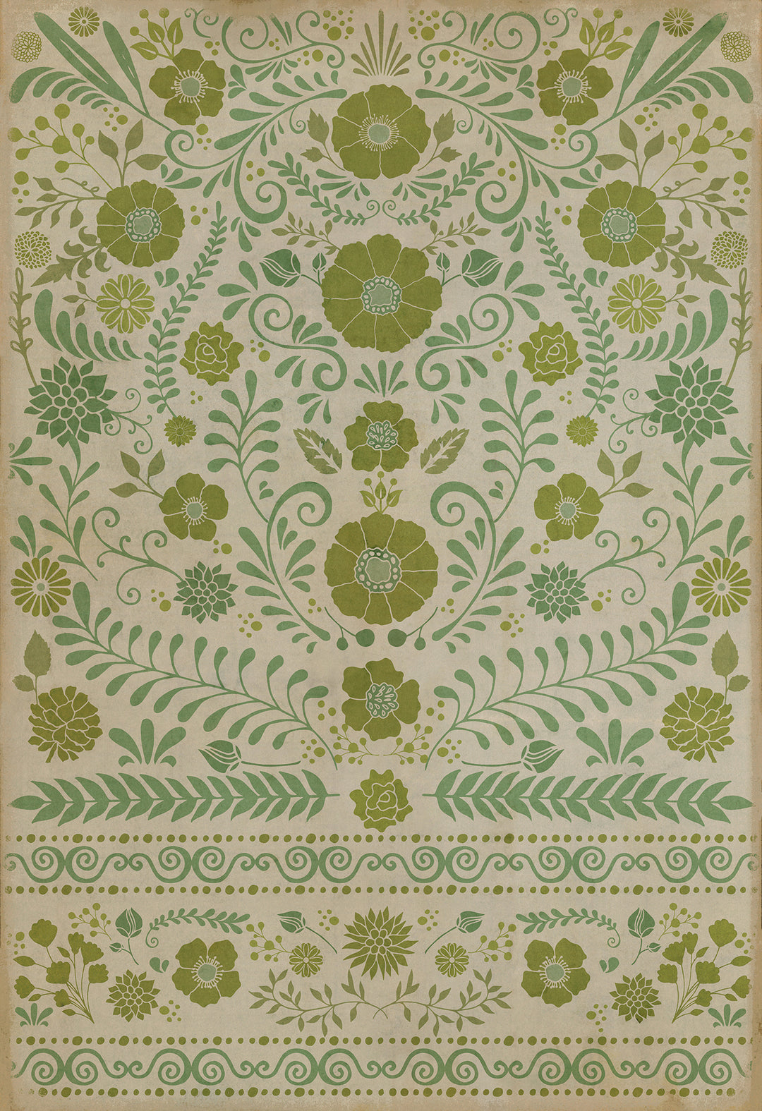 Vintage Vinyl Floorcloth Rug (Pattern 36 A Little Hope)