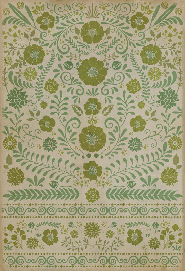 Vintage Vinyl Floorcloth Rug (Pattern 36 A Little Hope)