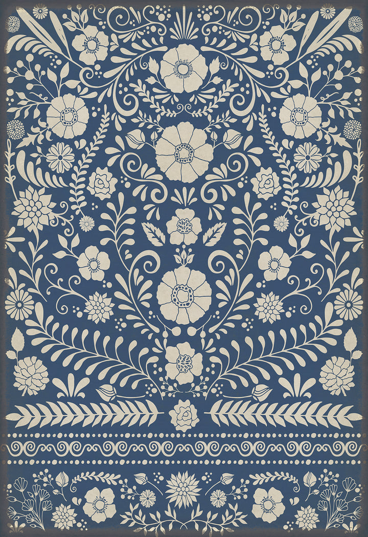 Vintage Vinyl Floorcloth Rug (Pattern 36 Dickinson)
