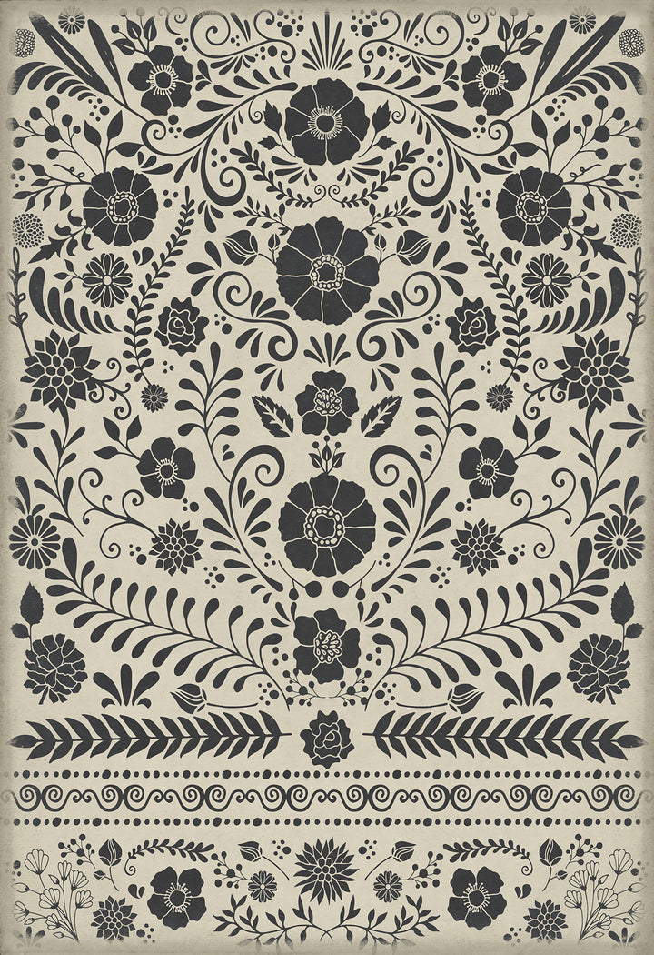 Vintage Vinyl Floorcloth Rug (Pattern 36 Lovecraft)