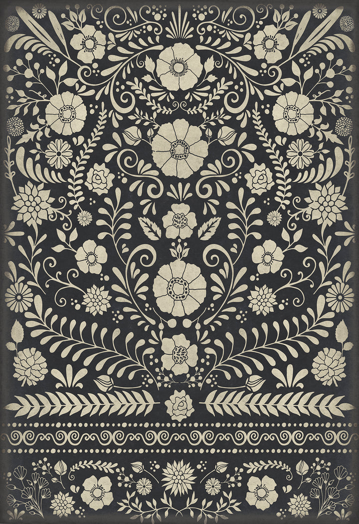 Vintage Vinyl Floorcloth Rug (Pattern 36 Saboteur)