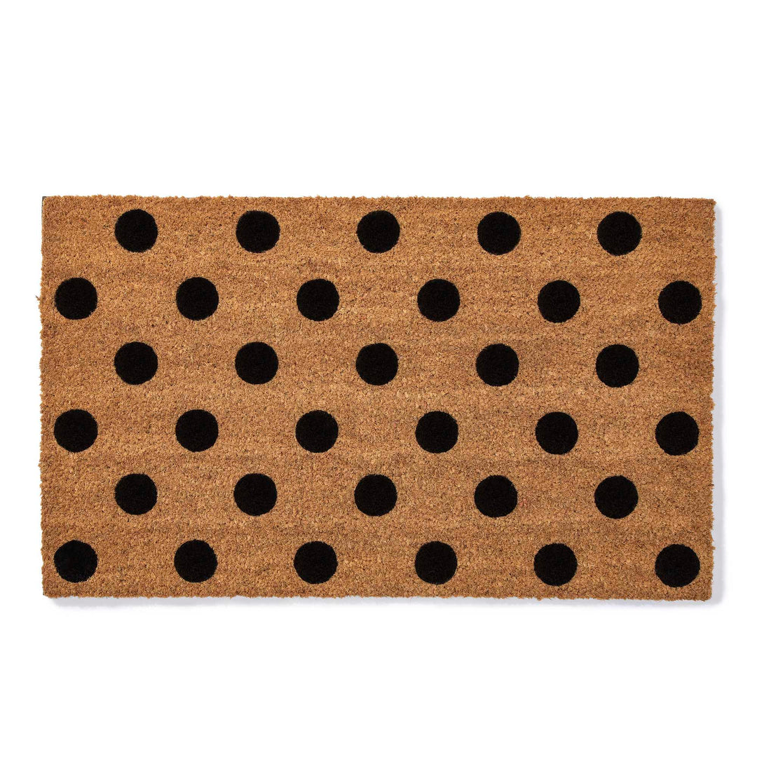 Entryways Polka Dots Coir Doormat