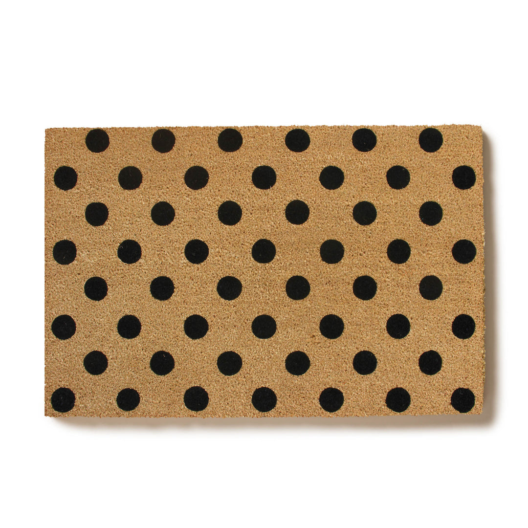 Entryways Polka Dots Coir Doormat