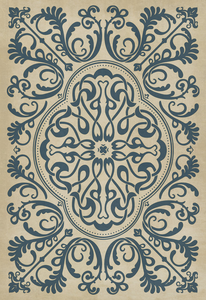 Vintage Vinyl Floorcloth Rug (Pattern 39 Gin Rummy)