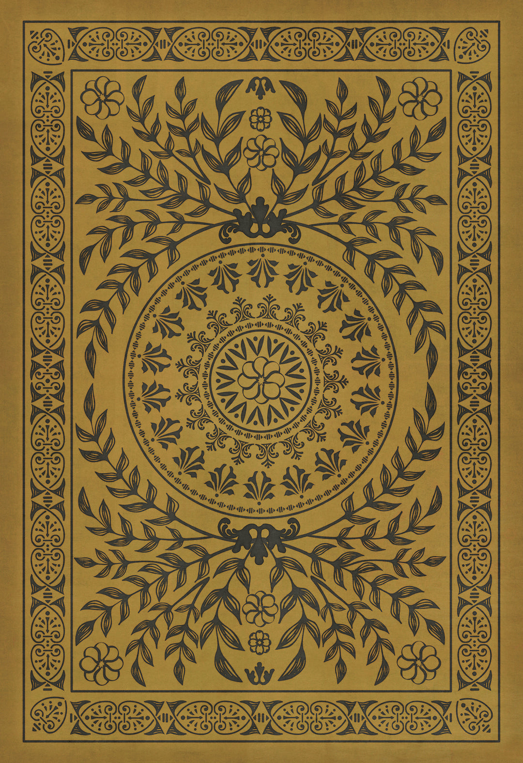 Vintage Vinyl Floorcloth Rug (Pattern 40 Alhambra)